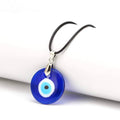 Evil Eye Pendant with Black Cord