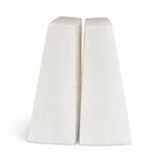 Selenite Wedge Bookends