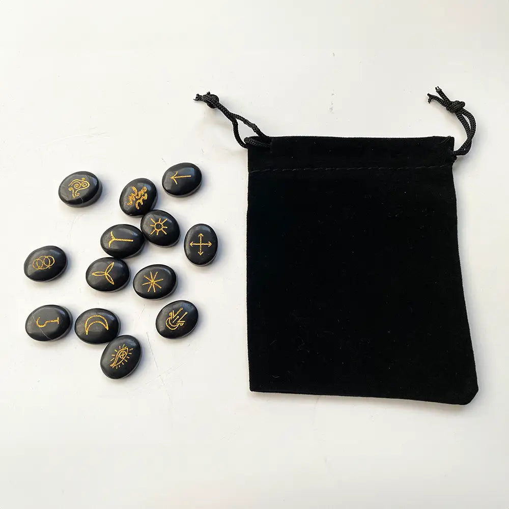 Witches' Runes Black Agate