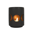Black Triple Moon Cut Out Tealight Candle Holder