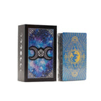 Moon Face Blue Foil Tarot Card Set