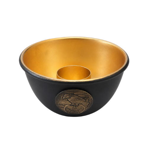 Raven Pentacle Metal Sage Burner Bowl
