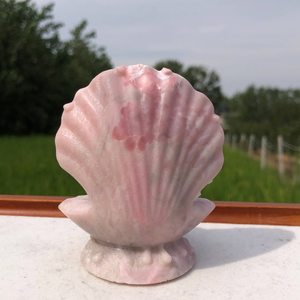 Pink Opal Mermaid Carving