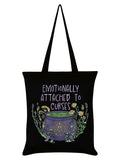 Emotionally Attached To Curses Black Tote Bag