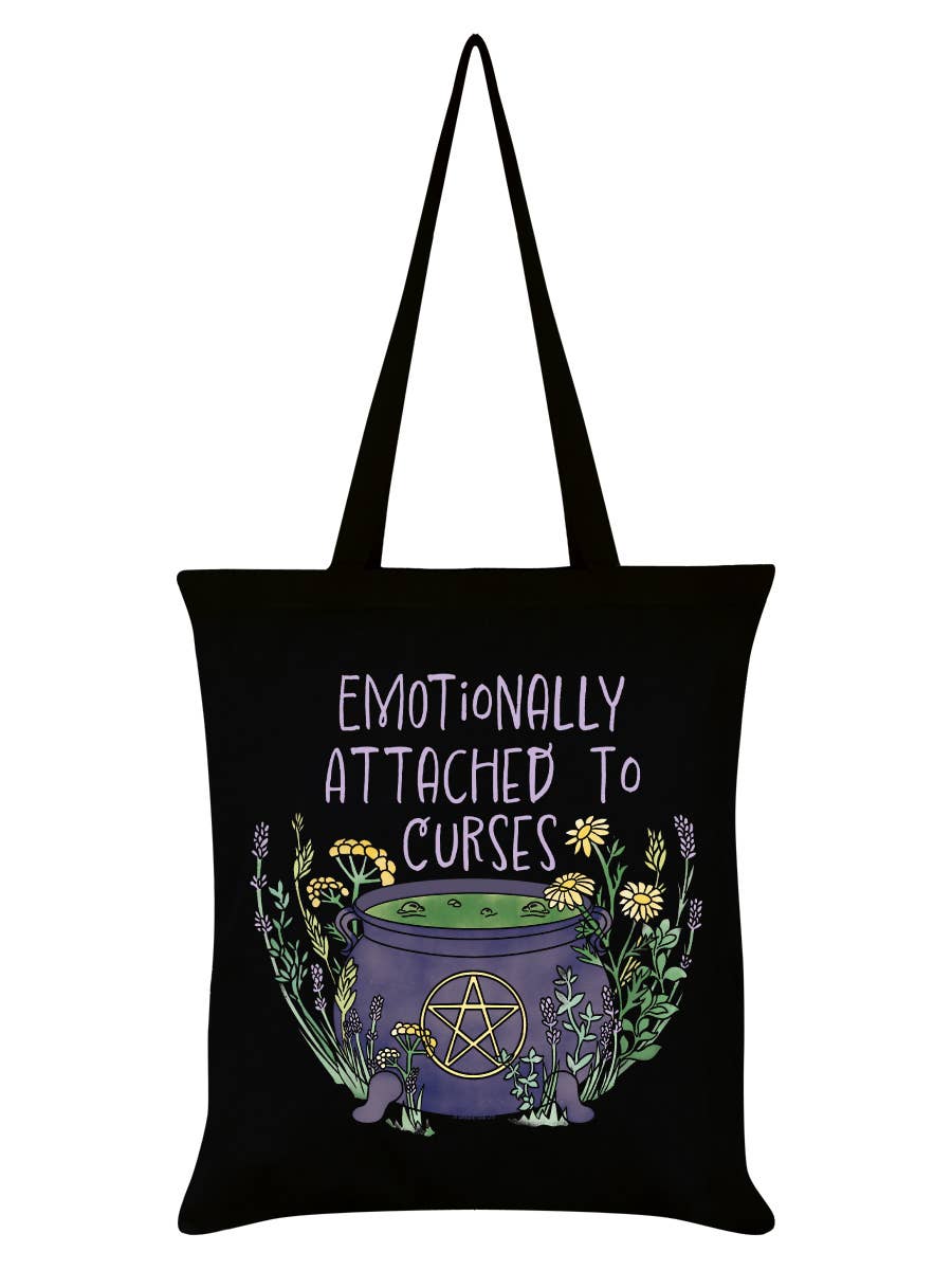 Emotionally Attached To Curses Black Tote Bag
