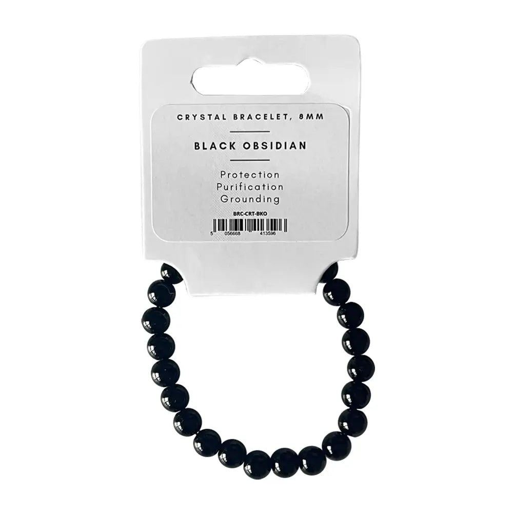 Black Obsidian Bead Bracelet