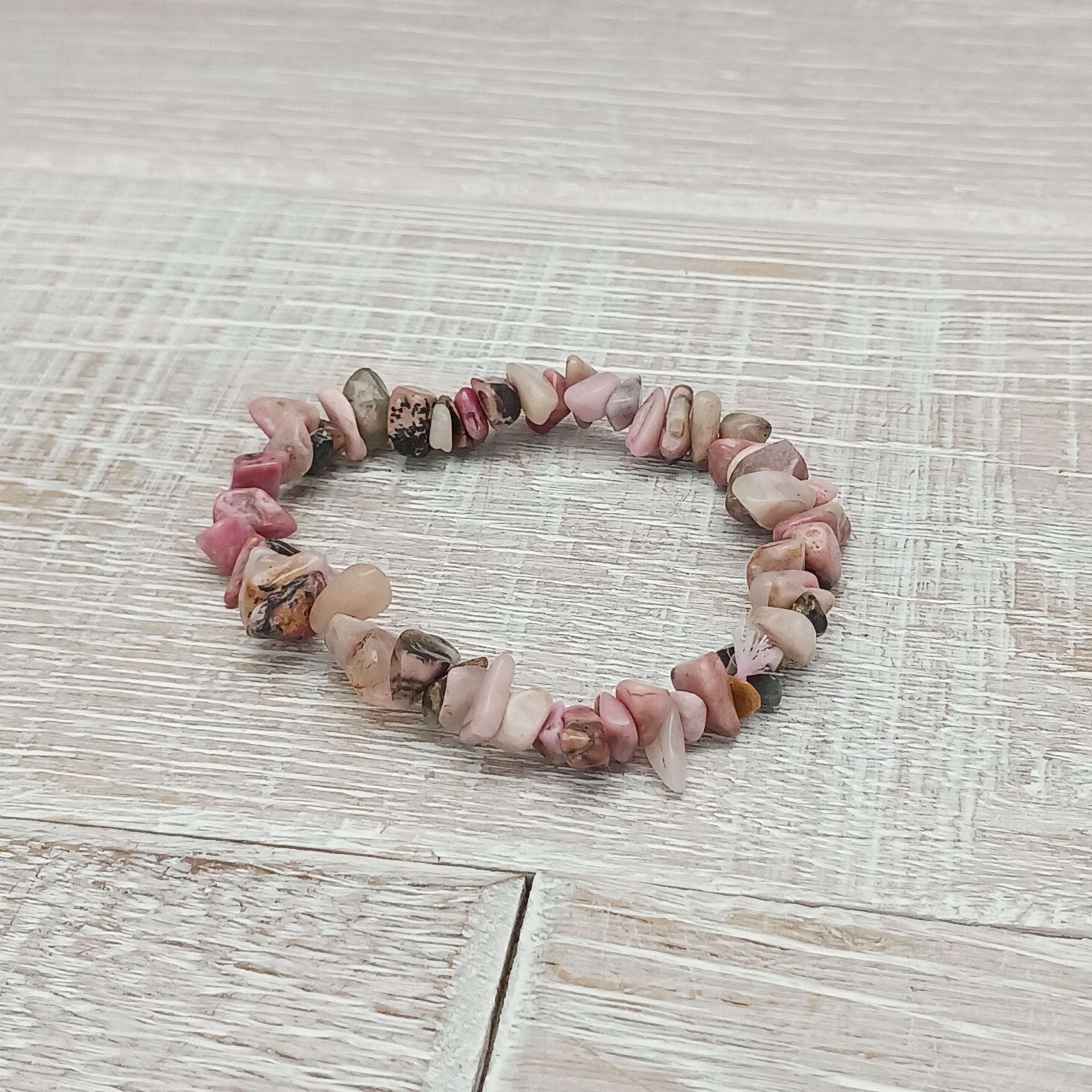Rhodonite Chip Bracelet