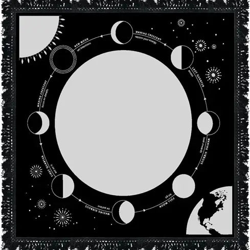 Moon Phase with Globe 60cm Altar Cloth