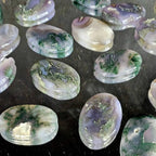 Purple Moss Agate Crystal Palmstone