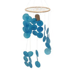 Capiz Shell Wind Chime - Blue