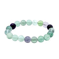 Rainbow Fluorite Bead Bracelet 10 mm