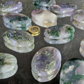 Purple Moss Agate Crystal Palmstone