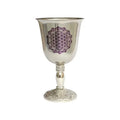 Silver Chalice with Purple Flower of Life