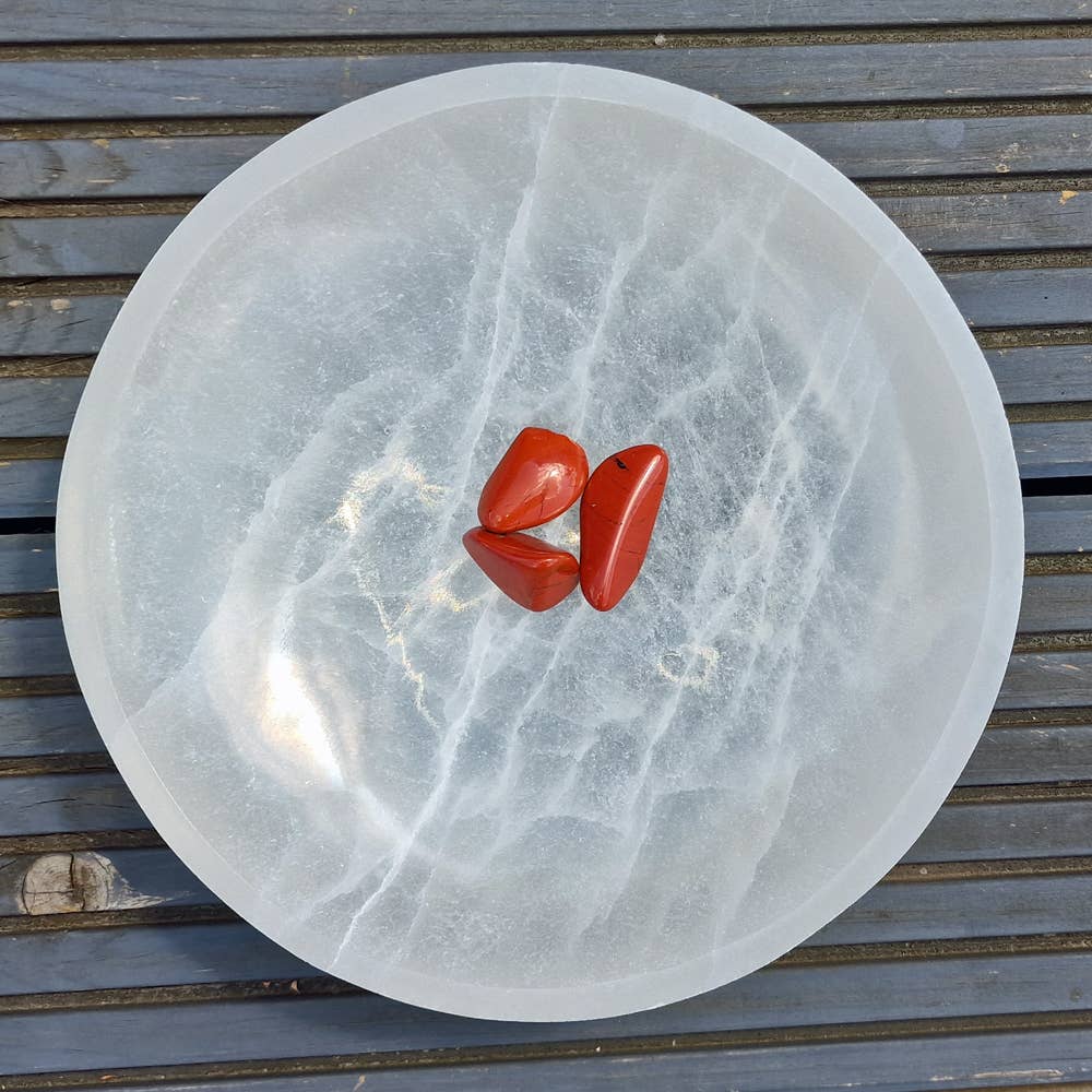 Large Round Selenite Crystal  Bowl 20cm