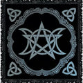 Triple Moon Pentagram 60cm Altar Cloth
