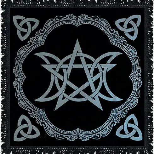 Triple Moon Pentagram 60cm Altar Cloth