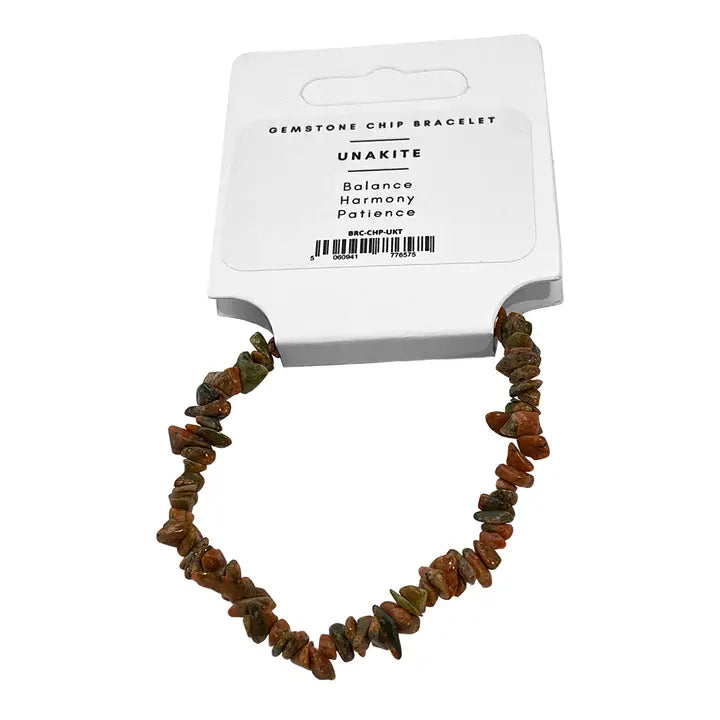 Unakite Chip Bracelet