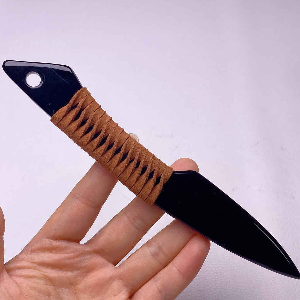 Natural obsidian dagger hand-carved wholesale: 2pcs