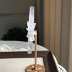 Clear quartz North Star on Metal Stand