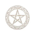 Lrg Wooden Pentagram