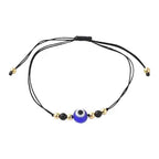 Evil Eye and Black Agate Bracelet