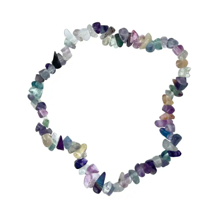 Rainbow Fluorite Chip Bracelet