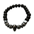 Hematite Skull Bracelet