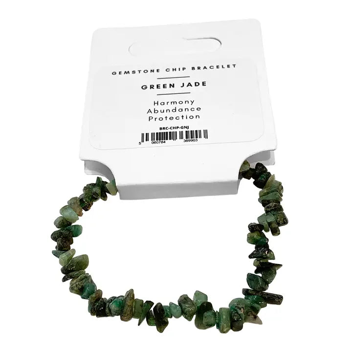 Green Jade Chip Bracelet