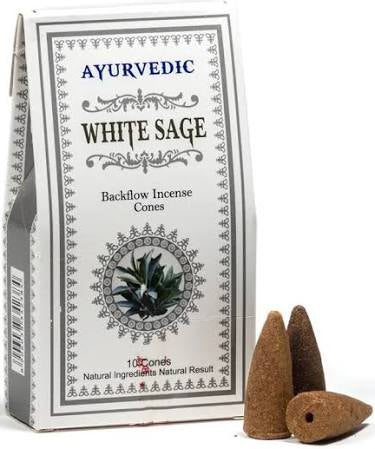 Ayurvedic White Sage Backflow Cones