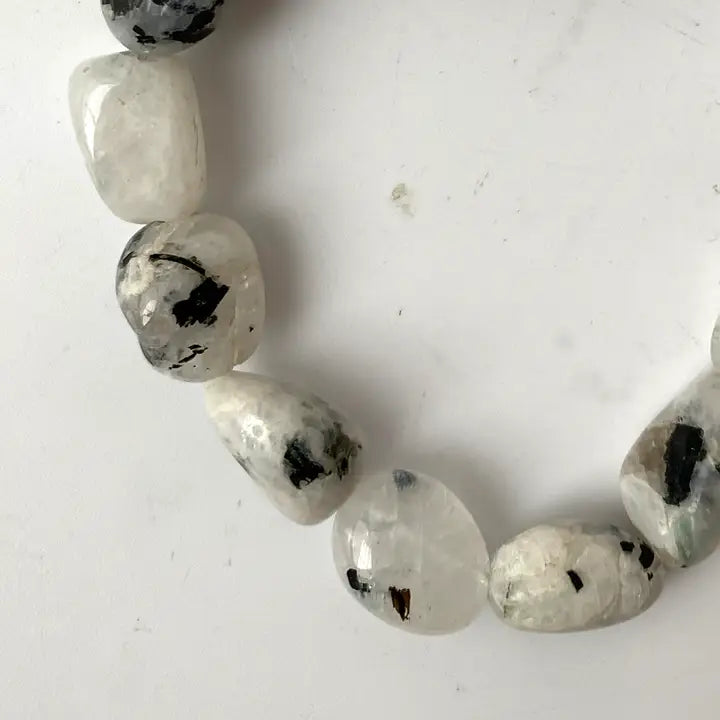 Rainbow Moonstone Tumblestone Bracelet