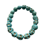Turquoise Howlite Skulls Bracelet