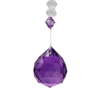 Suncatcher Hanging Purple Beads Flower of Life