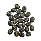 Oval Rune Set - Black Agate