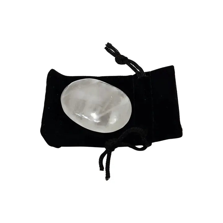 Selenite Thumb Stone