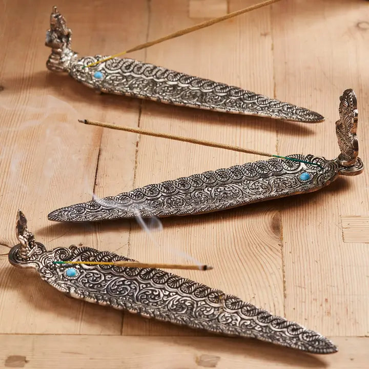 Aluminium figure incense holder