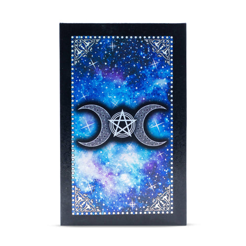 Moon Face Blue Foil Tarot Card Set