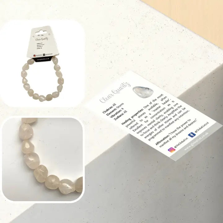 Clear Quartz Tumblestone Bracelet