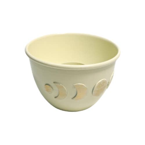 Metal Sage Burner Bowl Moon Phase
