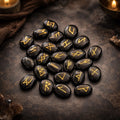 Oval Rune Set - Black Agate