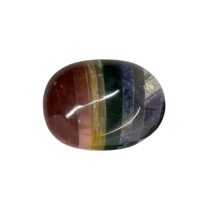 7 Chakra (Bonded) Palm Stone