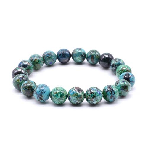 Chrysocolla 'AA' Bead Bracelet 10mm