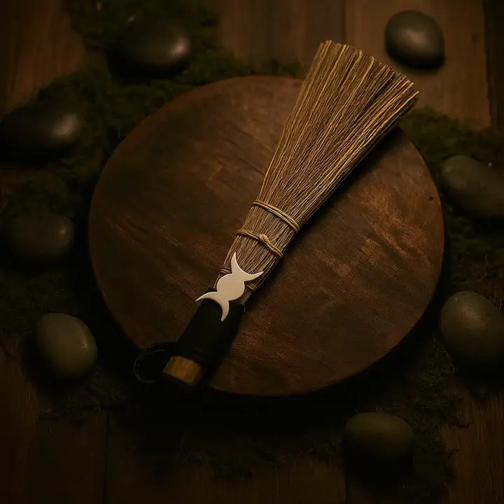 Altar Broom - Triple Moon