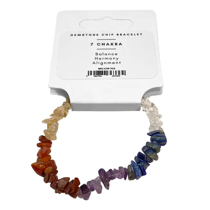 7 Chakra Chip Bracelet