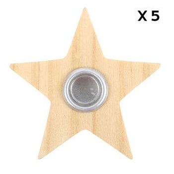 Wooden Star Spell Candle Holder