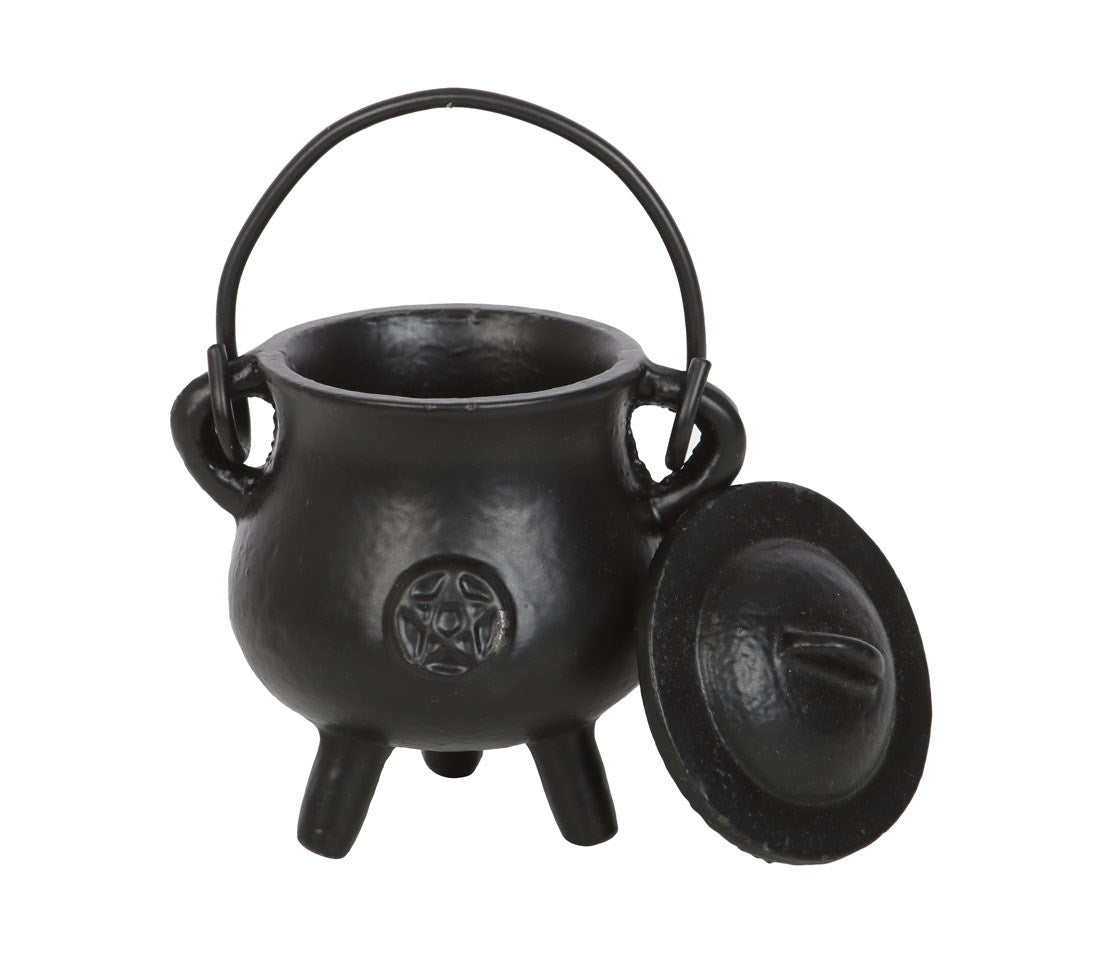 Cast Iron Cauldron with Pentagram 7.5cm