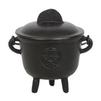 Cast Iron Cauldron with Pentagram 11cm