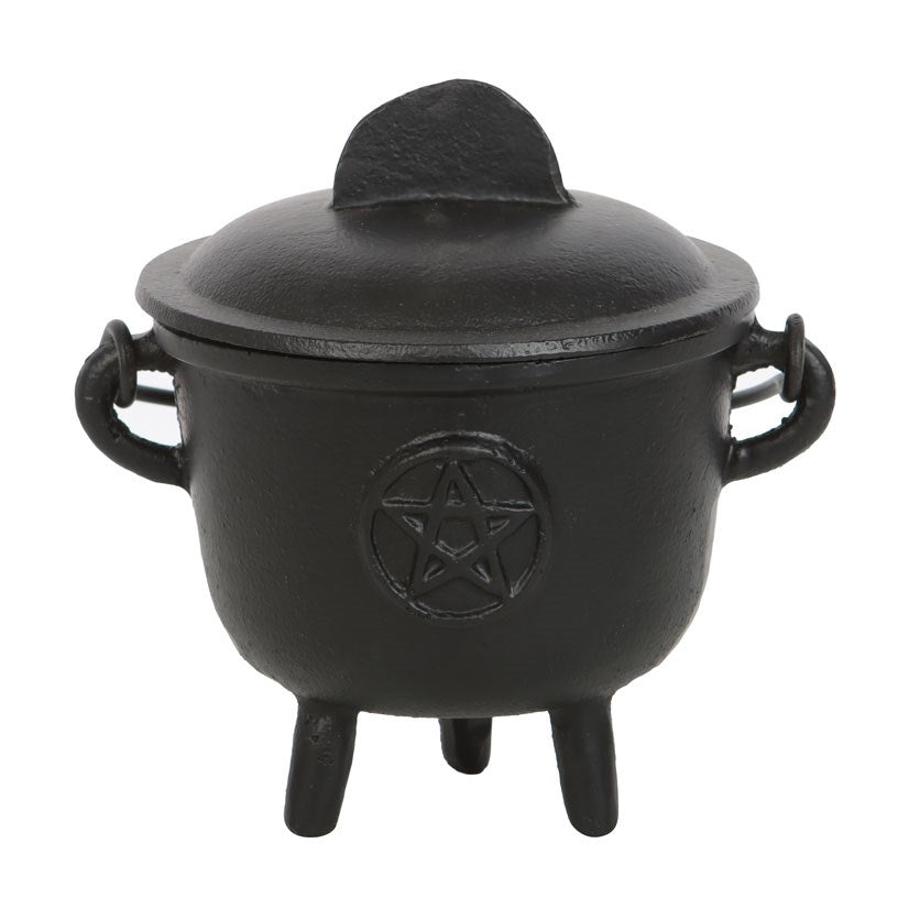 Cast Iron Cauldron with Pentagram 11cm