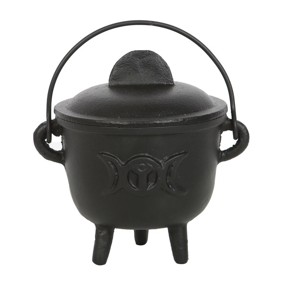 Cast Iron Cauldron with Triple Moon 11cm