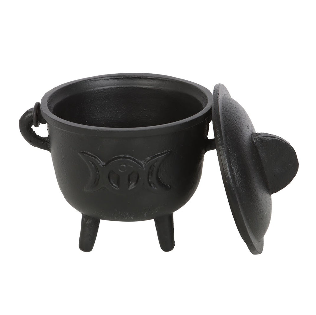 Cast Iron Cauldron with Triple Moon 11cm