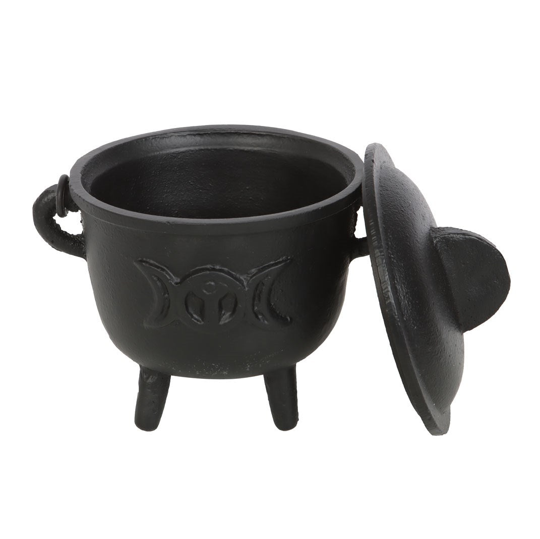Cast Iron Cauldron with Triple Moon 11cm
